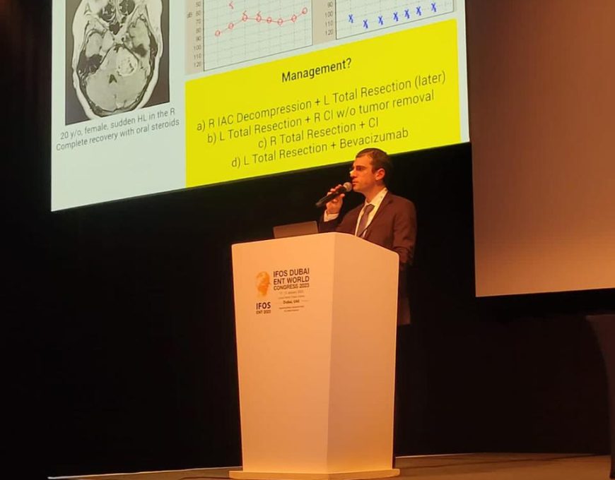 Otologista do CNNA palestra em congresso mundial sobre neurofibromatose tipo 2