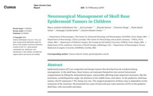 Neurosurgical Management of Skull Base Epidermoid Tumors in Children